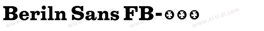 Beriln Sans FB字体转换